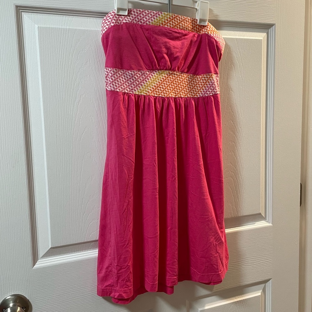 Roxy Hot Pink Strapless Summer Dress Size M